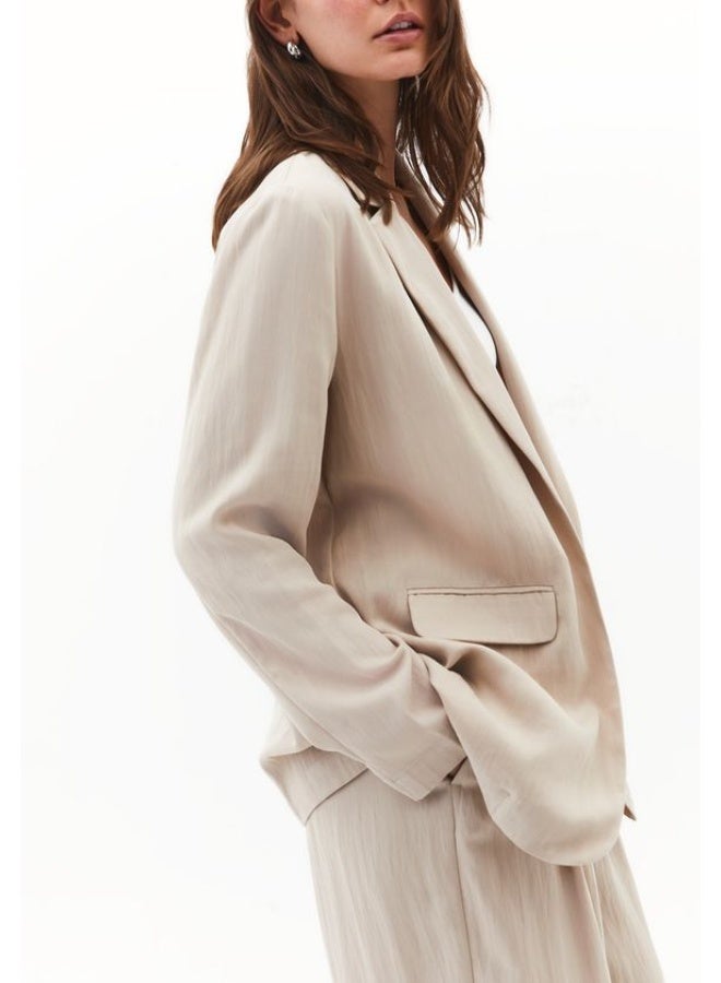 OXXO Loose Fit Blazer Jacket-Light Beige - Image 4